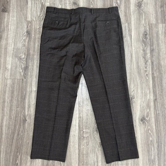 VTG Polo Ralph Lauren Brown Tweed Pants Pleated Plaid 90s Mens 40 Cashmere Wool - Picture 11 of 14